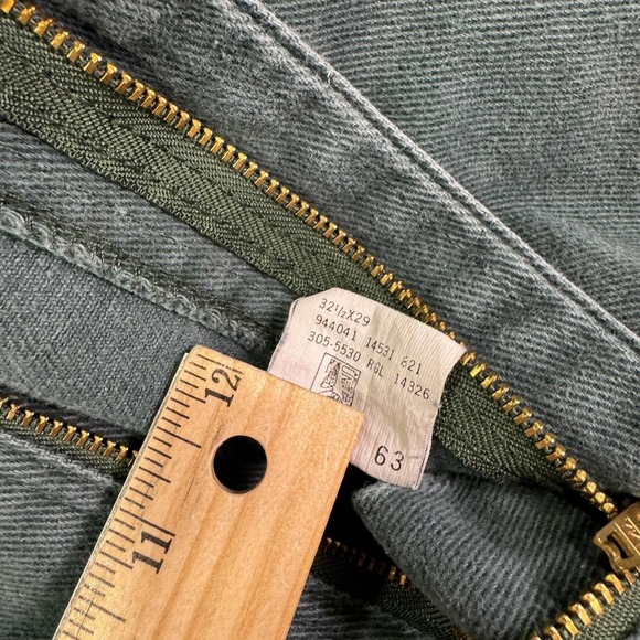 Vintage Lee Jeans Womens 16 Short Green High Rise Tapered Denim Medium Wash USA - Picture 5 of 13